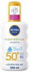 P&auml;ikesekaitselosjoon keha jaoks Nivea Sun Babies & Kids Sensitive SPF50+, 200 ml