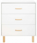 Laste kummut LittleSky Laura, pruun v./valge v., 45 cm x 81 cm x 95 cm