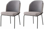 Toolide komplekt Kalune Design Dore 175 V2 974NMB1870, matt, must v./hall v., 52 cm x 62 cm x 72 cm, 2 tk