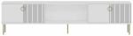 TV-kapp Kalune Design Paye, kuldne v./valge v., 30 cm x 180 cm x 45 cm