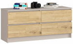 Kummut Akord K120 4SZ CLP PK, ka&scaron;miir v./artisan oak v., 55 cm x 120 cm x 40 cm