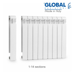 Radiaator Global Radiatore Style Plus 500/6 STP05001006, 48 cm x 57.5 cm, k&uuml;lg&uuml;hendus, 684 W, valge v.