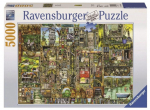 Pusle Ravensburger Bizzare Town, 153 cm x 101 cm, 5000 tk, mitmev&auml;rviline