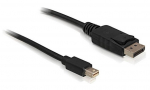 Juhe Delock Displayport to Mini Displayport Displayport 1.2 male, Mini Displayport 1.2 male, 1.8 m, must v.