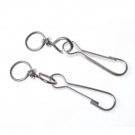 Karabiin Haushalt DIN4293, 2DD, nikeldatud, metall, &Oslash; 5 cm, 2 tk