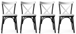 Toolide komplekt Kalune Design Ekol 1334 974NMB1176, valge v./must v., 40 cm x 42 cm x 81 cm, 4 tk