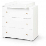 Arendusplaadiga kummut Klups Karolina, 81 cm x 50 cm, valge v.