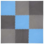 Fitness- ja joogamatt One Fitness Puzzle Protective Mat MP10, sinine v./hall v., 180 cm x 180 cm x 1 cm