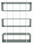 P&otilde;randariiul Kalune Design Bruti 875ZNA4512, valge v./roheline v., 180 cm x 29.6 cm x 120 cm