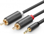 Kaabel Ugreen 10514 3.5 mm, RCA, 10 m, must v.