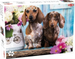 Pusle Tactic Dashing Dachshunds 58314, 48 cm x 67 cm, 1000 tk, mitmev&auml;rviline