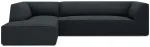 Nurgadiivan Micadoni Home Ruby 4 Seats, must v., vasak, 273 x 180 cm x 69 cm