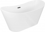 Vann, teisaldatav Mexen Montana, 150 cm x 72 cm x 72 cm, ovaalne, valge v./must v.