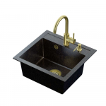 K&ouml;&ouml;givalamu Quadron Johnny 110, graniit, 50 cm x 47 cm x 18.5 cm, kuldne v./must v.