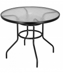 Aialaud Garden Table, l&auml;bipaistev v./must v., 90 cm x 90 cm x 72 cm