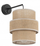 Valgusti seinale TK Lighting Calisto, E27, 1 x 15 W, must v.