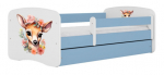 Lastevoodi Kocot Kids Bambi, sinine v./valge v., 80 x 160 cm, voodipesu kastiga, ilma madratsita