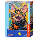 Pusle Castorland 260 el. Happy Cat 27637-1, 24.5 cm x 17.5 cm, 260 tk, mitmev&auml;rviline