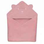 Laste r&auml;tik Lionelo Muslin Hooded, roosa, 80 cm