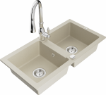 K&ouml;&ouml;givalamu koos kraaniga Mexen Mario, vaik/graniit, 82 cm x 43.6 cm x 16.1 cm, beež