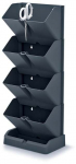 Lillepottide komplekt Prosperplast Mini Cascade Vertical Garden, plastik, 11.4 cm x 19.5 cm, antratsiit, 9 tk