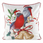 J&otilde;ulu dekoratiivne padjakate PSWA-308, valge/punane, 45 cm x 45 cm