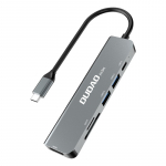 Adapter Dudao Alu 6in1 USB 3.2 Gen 1, USB Type-C, 0.17 m, hall