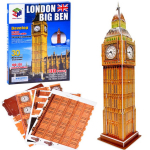 3D-pusle Magic Puzzle London Big Ben, 9 cm x 9 cm, 30 tk, pruun