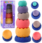Haridusp&uuml;ramiid Lean Toys Stacks Of Balls, 23.5 cm, mitmev&auml;rviline, 6 tk