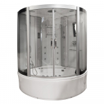 Du&scaron;ikabiin AMO-08150 WHITE, auru, pool&uuml;mar, 150 cm x 150 cm x 220 cm