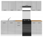 K&ouml;&ouml;gikomplekt Junona Line, tamm v./valge v./hall v., 2.3 m