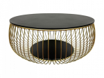 Kohvilaud Bowl, kuldne v./must v., 86 cm x 86 cm x 35 cm