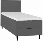 Voodi &uuml;hekohaline kontinentaalne Home4you Laara, 90 x 200 cm, grafiit v., madratsiga, p&otilde;hjalippidega