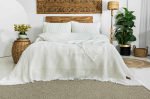 Voodikate, koos padjap&uuml;&uuml;ridega Mijolnir Norah 157SHS5456, kreemjasvalge, 240 cm x 260 cm