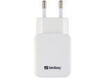 Telefoni laadija Sandberg, USB/AC/DC, valge/must