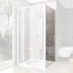 Du&scaron;isein Ravak Pivot PPS-90, 90 cm x 190 cm, l&auml;bipaistev v./valge v./karastatud