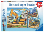 Pusle 3in1 Ravensburger Large Construction Vehicles 09226, 18 cm x 18 cm, 147 tk, mitmev&auml;rviline