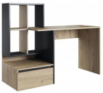 Kirjutuslaud ja riiul Paco PC-02, antratsiit v./tamm v.