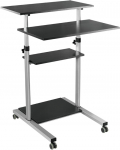 Kirjutuslaud reguleeritava k&otilde;rgusega Logilink Mobile Sit-Stand Workstation BP0070, h&otilde;be v./must v.