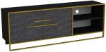 TV-laud Kalune Design Polka, kuldne v./must v., 160 cm x 38.5 cm x 56.6 cm