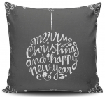 J&otilde;ulu dekoratiivne padi Mioli Decor, valge/hall, 43 cm x 43 cm