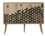 Kapp Kalune Design Mega 121, sonoma tamm v./roheline v., 36 cm x 120 cm x 90 cm