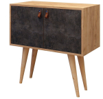 Konsoollaud Kalune Design Dencia, tamm v./tumehall v., 40 cm x 80 cm x 80 cm