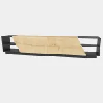 TV-laud Kalune Design Rhodes, antratsiit v./tamm v./hele pruun v., 37.1 cm x 240 cm x 47.4 cm