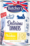 Kassi m&auml;rgtoit Butchers Delicious Dinners With Chicken, kanaliha, 0.4 kg