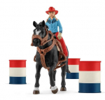 Komplekt Schleich Farm World Barrel Racing With Cowgirl 42576, 16 cm, mitmev&auml;rviline