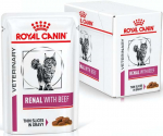 Kassi m&auml;rgtoit Royal Canin Renal R21821K, veiseliha, 0.085 kg x 12 tk