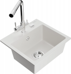 K&ouml;&ouml;givalamu Mexen Milo 6505-20-671600-00, graniit, 43.5 cm x 41 cm x 17.1 cm, valge/kroom