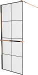Du&scaron;isein Mexen Kioto+ Walk-In, 80 cm x 200 cm, must/roosa kuld