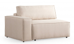 Nurgadiivan - voodi Atelier Del Sofa Pirlo, kreemjasvalge, parem, 260 x 100 cm x 88 cm
